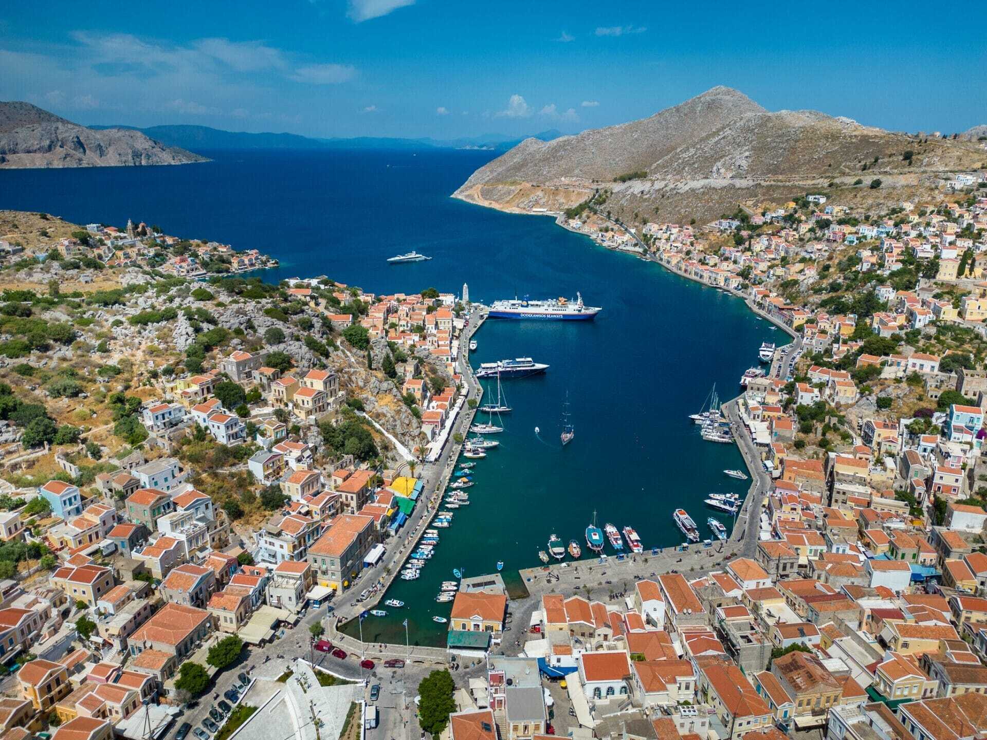 high up in symi from Kolymbia by boat