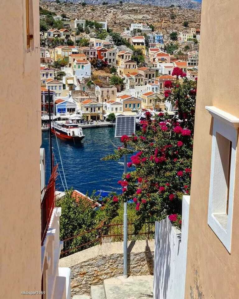 instagram symi from Kolymbia by boat