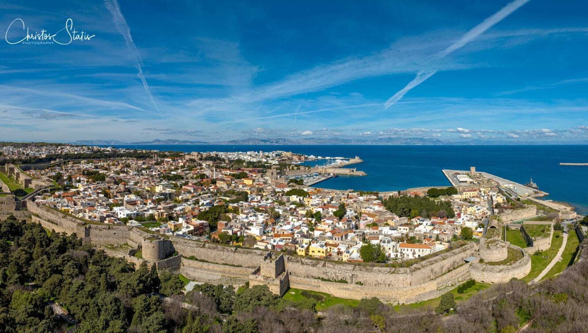 panorama old city Rodos