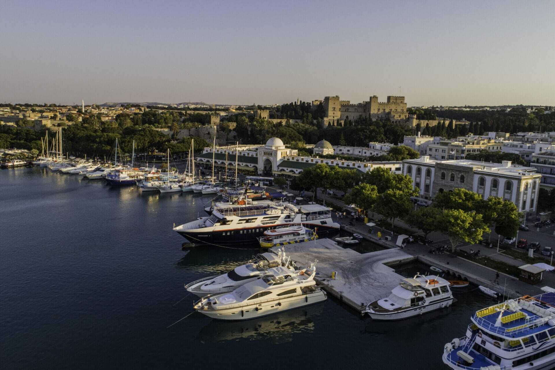 IMG_2366 - Kolymbia Sea Lines rhodes town at golden hour