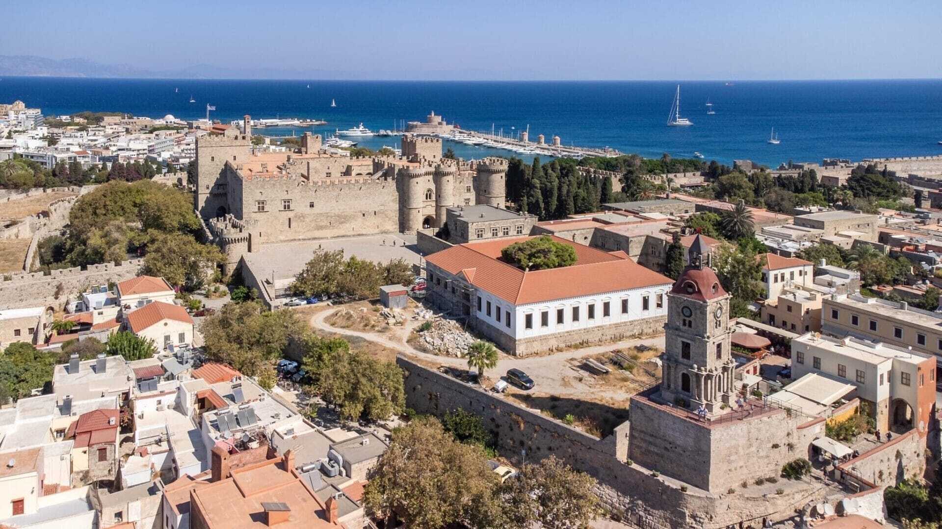 tower medieval city rhodes