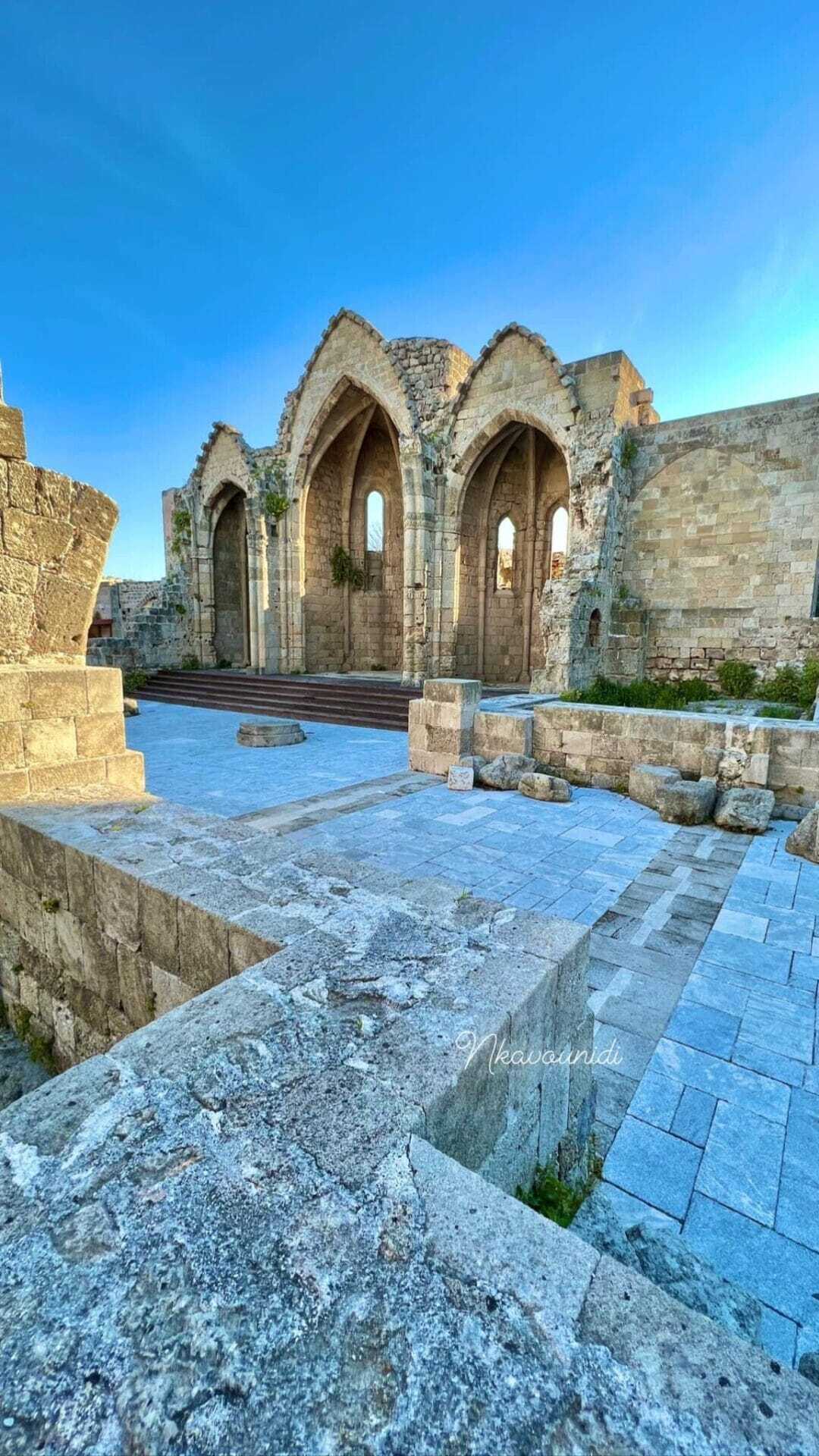church old town rhodes Kolymbia sea lines