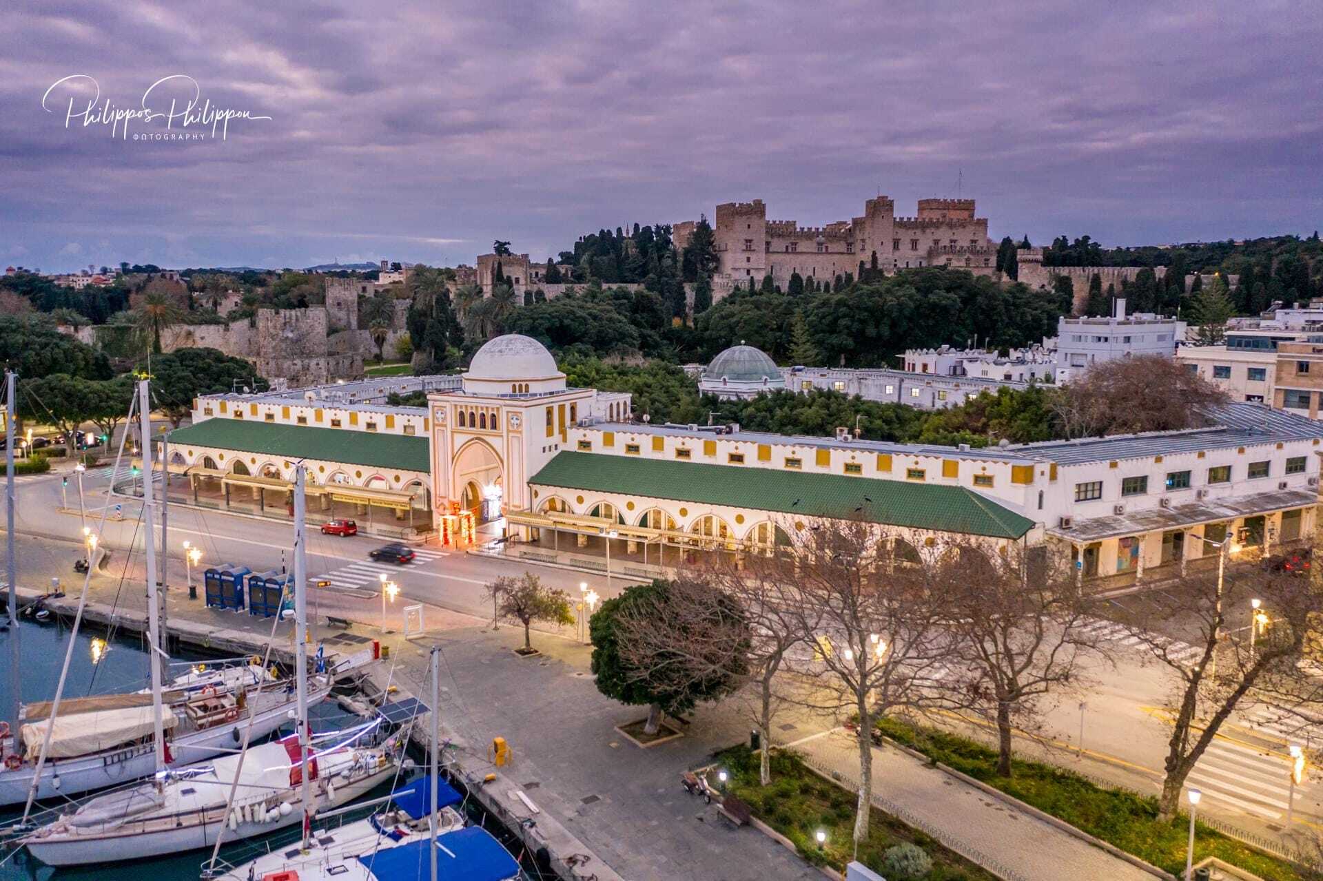 agora old town rhodes Kolymbia sea lines