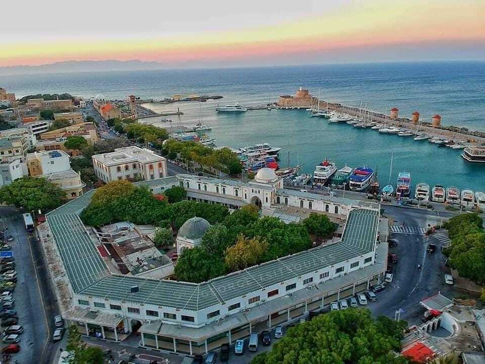 old market rhodes Kolymbia sea lines