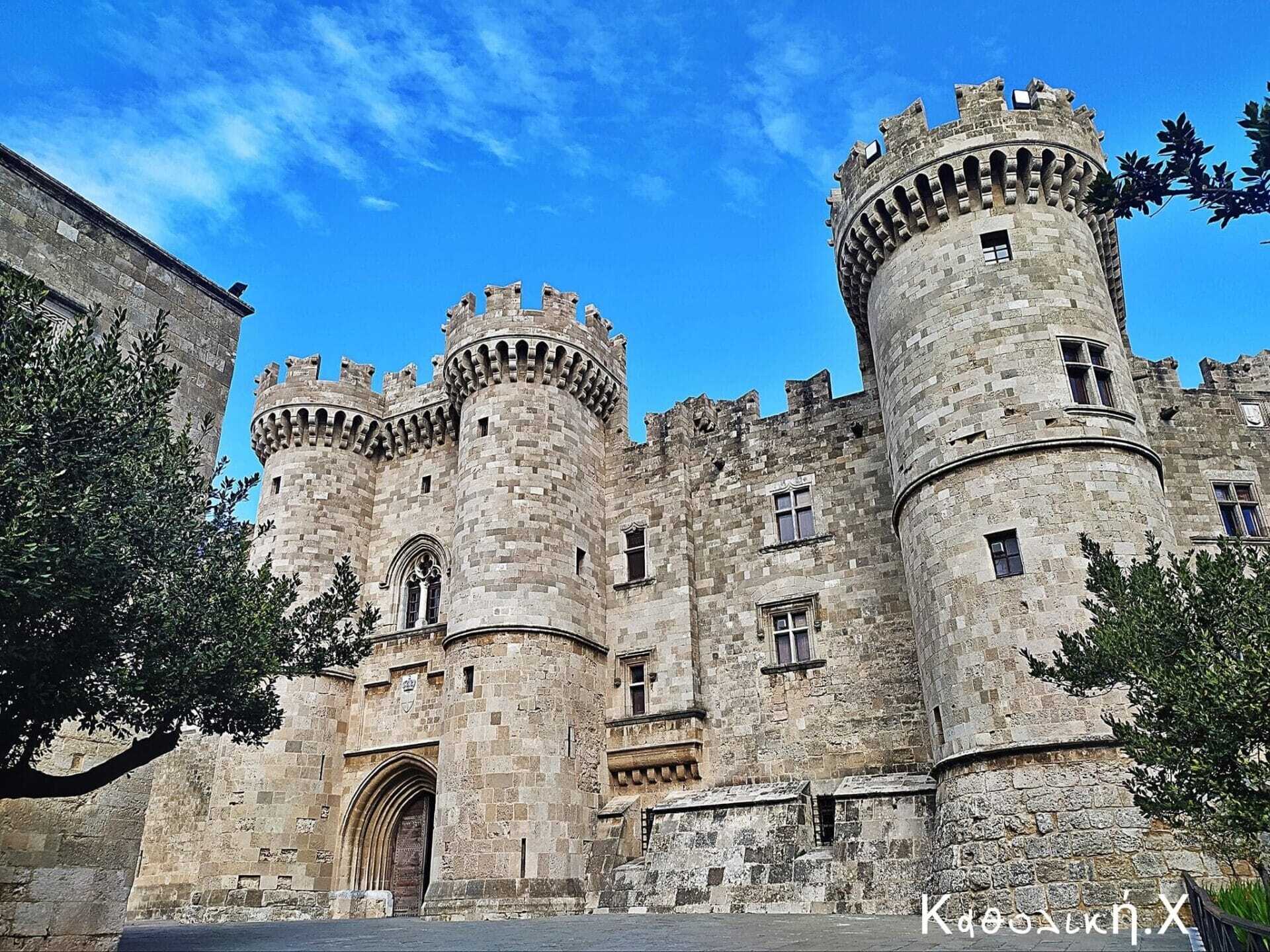 castle old town rhodes Kolymbia sea lines