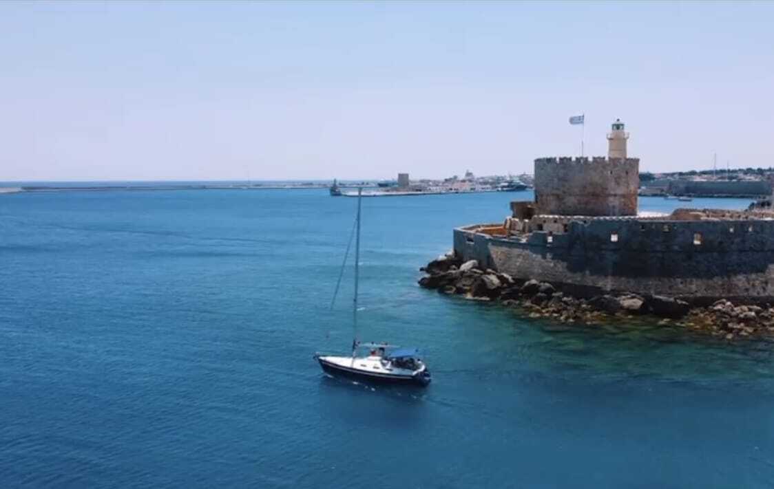 harbour rhodes Kolymbia sea lines